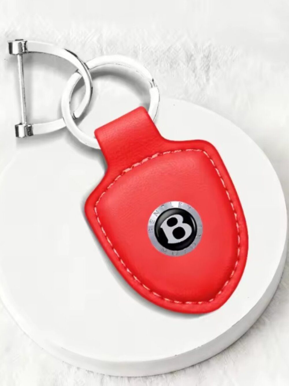Red Leather Keychain Bentley Continental GT/Bentayga/Flying Spur/Mulsanne B20